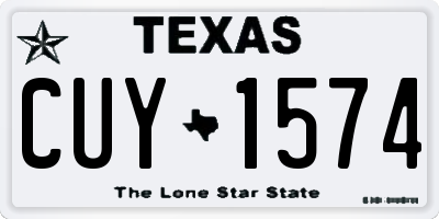 TX license plate CUY1574