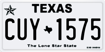 TX license plate CUY1575