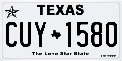 TX license plate CUY1580