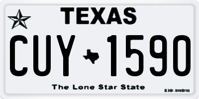 TX license plate CUY1590