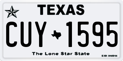 TX license plate CUY1595