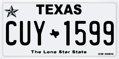 TX license plate CUY1599