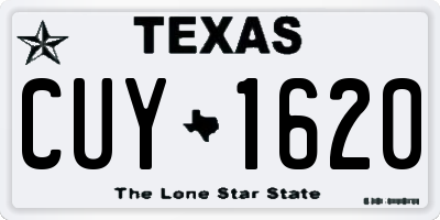 TX license plate CUY1620