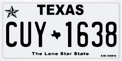 TX license plate CUY1638