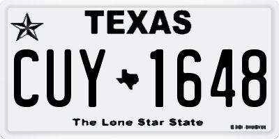 TX license plate CUY1648
