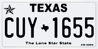 TX license plate CUY1655