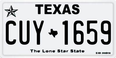 TX license plate CUY1659