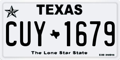 TX license plate CUY1679