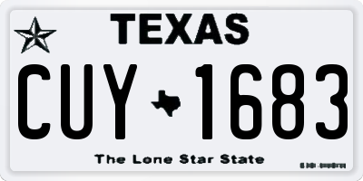 TX license plate CUY1683