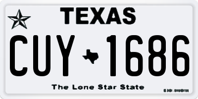 TX license plate CUY1686