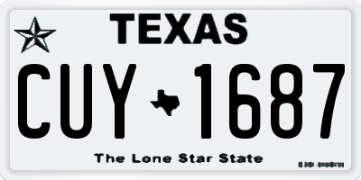 TX license plate CUY1687