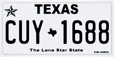 TX license plate CUY1688