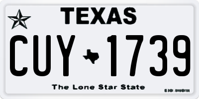 TX license plate CUY1739