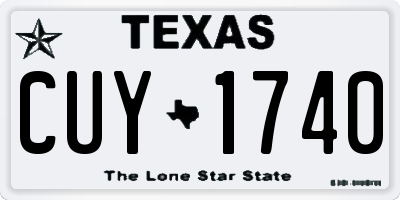 TX license plate CUY1740