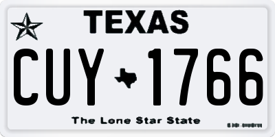 TX license plate CUY1766