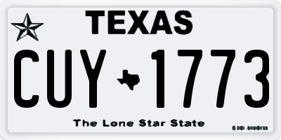 TX license plate CUY1773