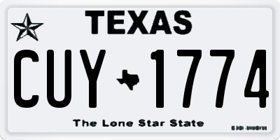TX license plate CUY1774