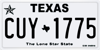 TX license plate CUY1775