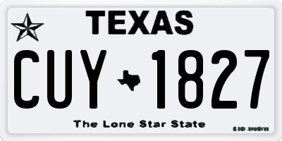 TX license plate CUY1827