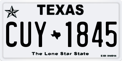 TX license plate CUY1845
