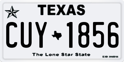 TX license plate CUY1856