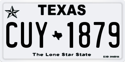 TX license plate CUY1879