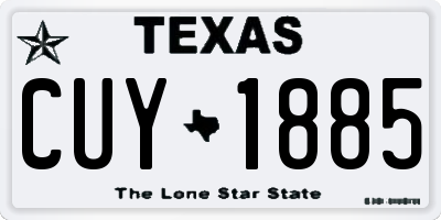 TX license plate CUY1885