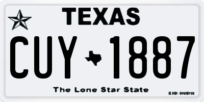 TX license plate CUY1887