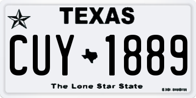 TX license plate CUY1889
