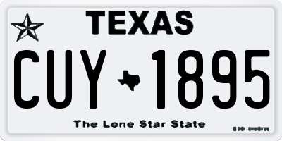 TX license plate CUY1895