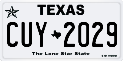 TX license plate CUY2029