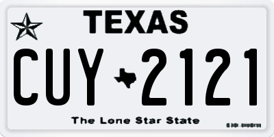 TX license plate CUY2121