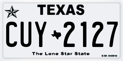 TX license plate CUY2127