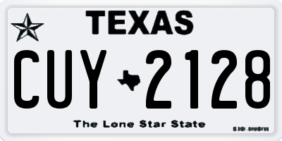 TX license plate CUY2128