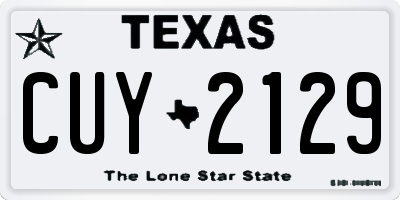 TX license plate CUY2129