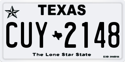 TX license plate CUY2148