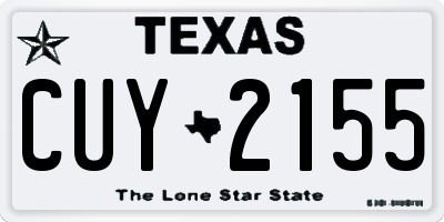 TX license plate CUY2155