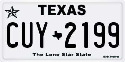 TX license plate CUY2199