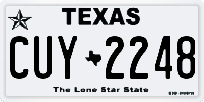 TX license plate CUY2248