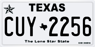 TX license plate CUY2256