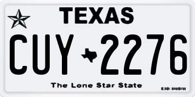 TX license plate CUY2276