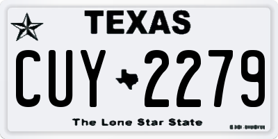 TX license plate CUY2279