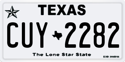 TX license plate CUY2282