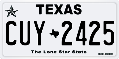 TX license plate CUY2425