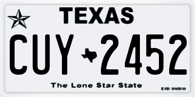 TX license plate CUY2452