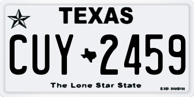 TX license plate CUY2459