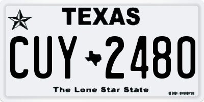 TX license plate CUY2480