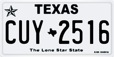 TX license plate CUY2516