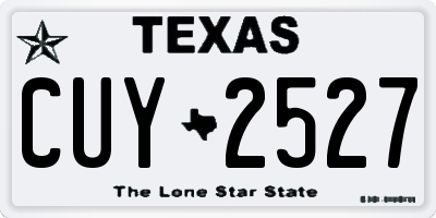 TX license plate CUY2527