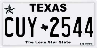 TX license plate CUY2544